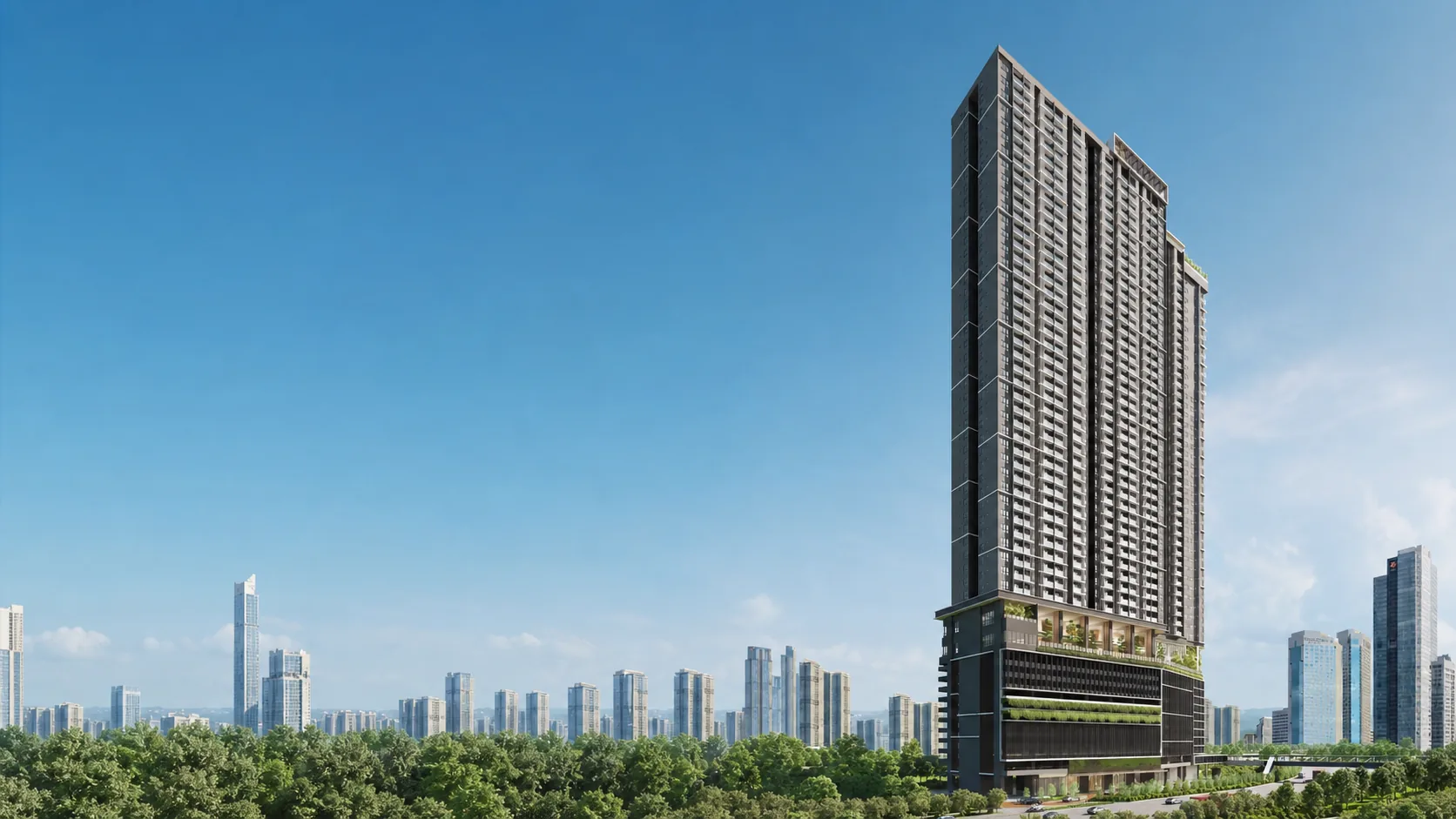 Artist impression of Aethera Residences tower